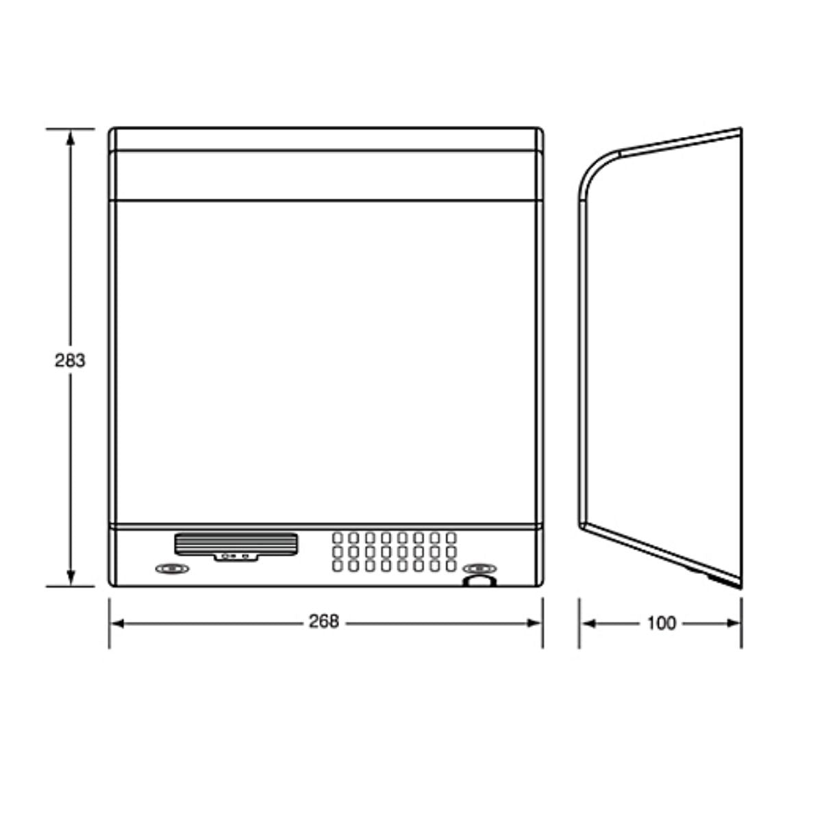 Metlam Slimline Auto Hand Dryer HK100N_specs