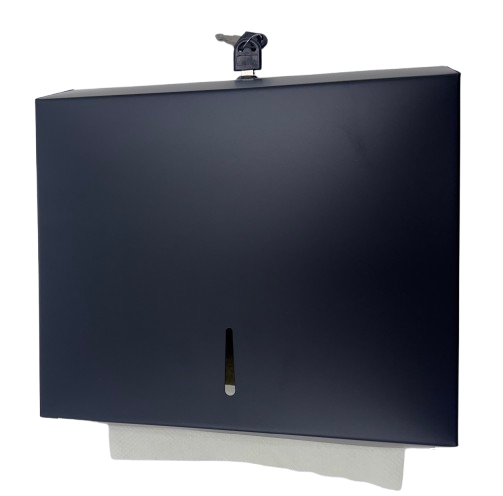 Black Powder Coated Stain Stainless Slim Paper Towel Dispenser