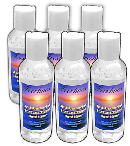 Antibacterial instant hand sanitiser bottle