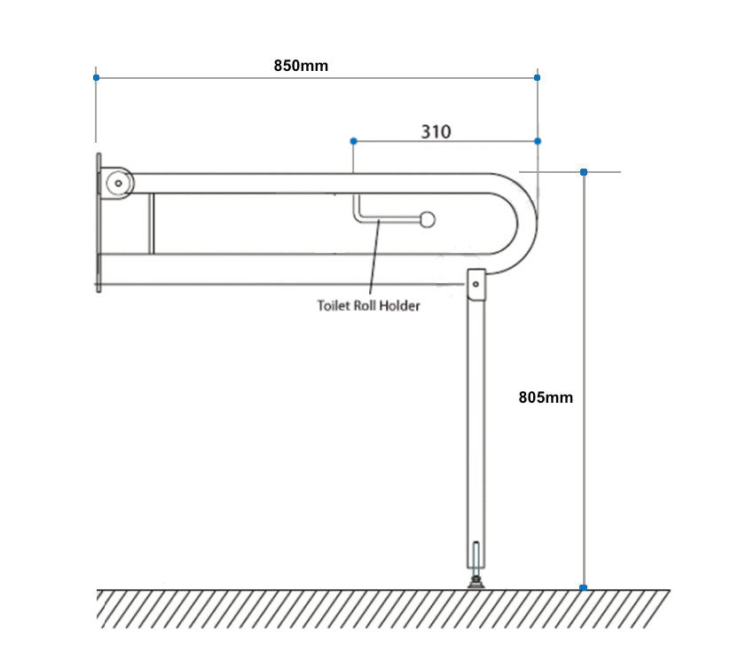 Drop Down Grab Rail Disable Compliant - OzWashroom