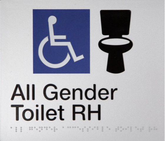 Silver braille signs - OzWashroom