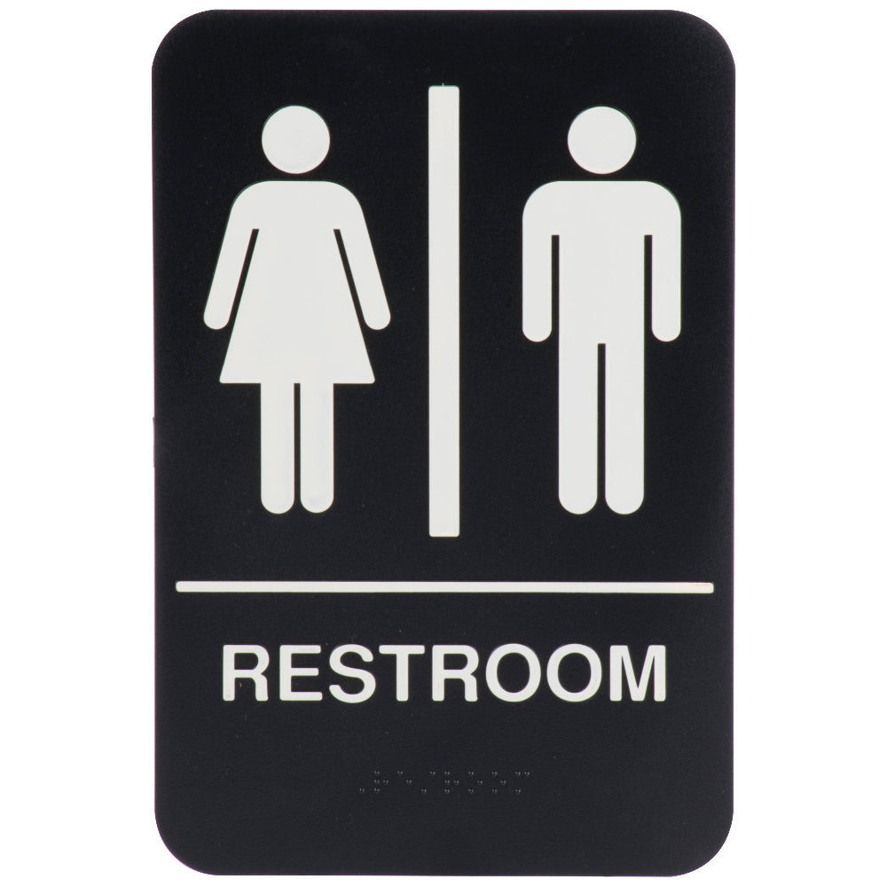 Black Braille Signs - OzWashroom