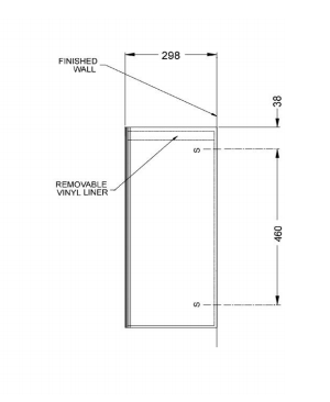 WALL MOUNTED WASTE BIN 64L 