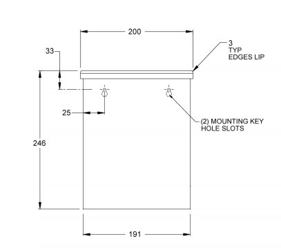 Surface Mounted Sanitary Napkin Disposal 4.5 Litres