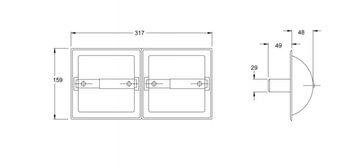 JD Macdonald Toilet Roll Holder 10-74022 - OzWashroom