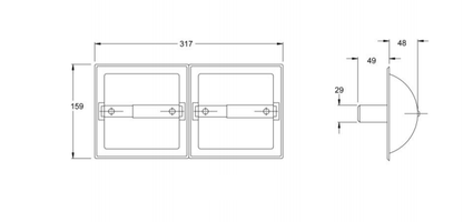 JD Macdonald Toilet Roll Holder 10-74022 - OzWashroom