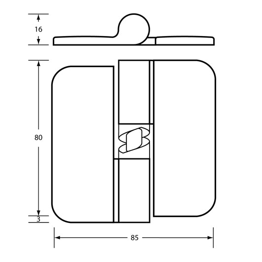 Metlam Gravity Hinge LH or RH for Toilet Partition Door 106C-SCP