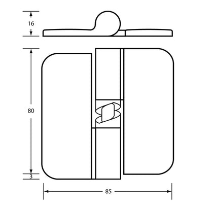 Metlam Gravity Hinge LH or RH for Toilet Partition Door 106C-SCP