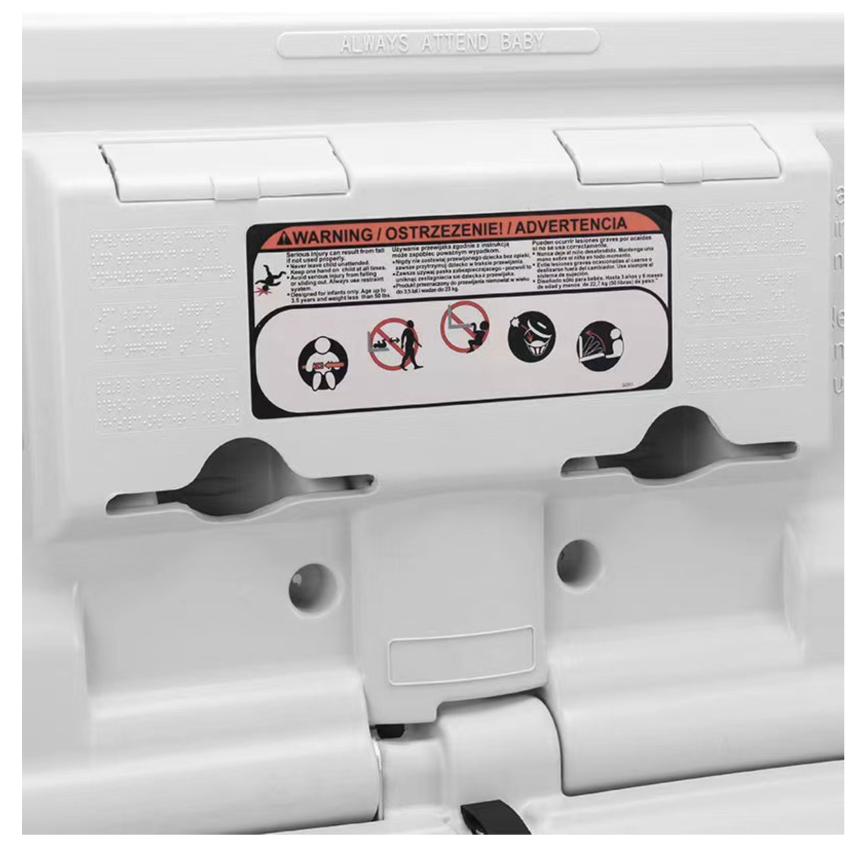 Kanga Kare Baby Change Station Grey with Braille - OzWashroom