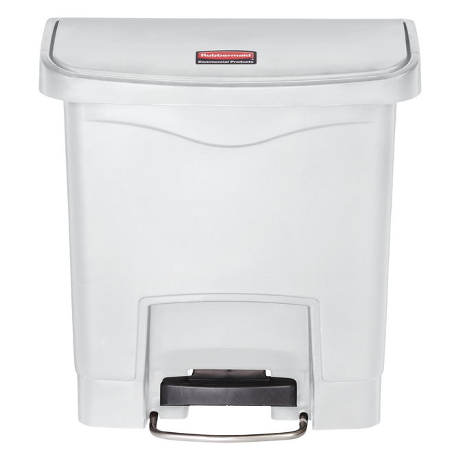 Rubbermaid 15L Step-On Streamline white