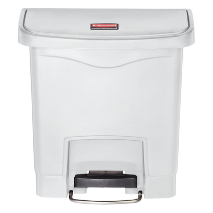 Rubbermaid 15L Step-On Streamline white