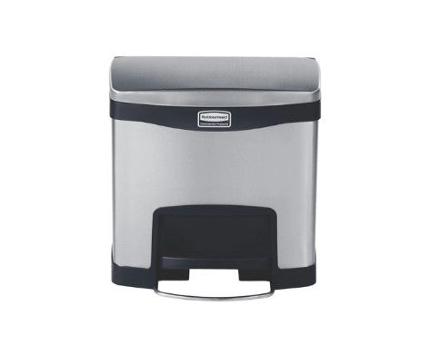 Rubbermaid Stainless steel  front step waste bin 30L