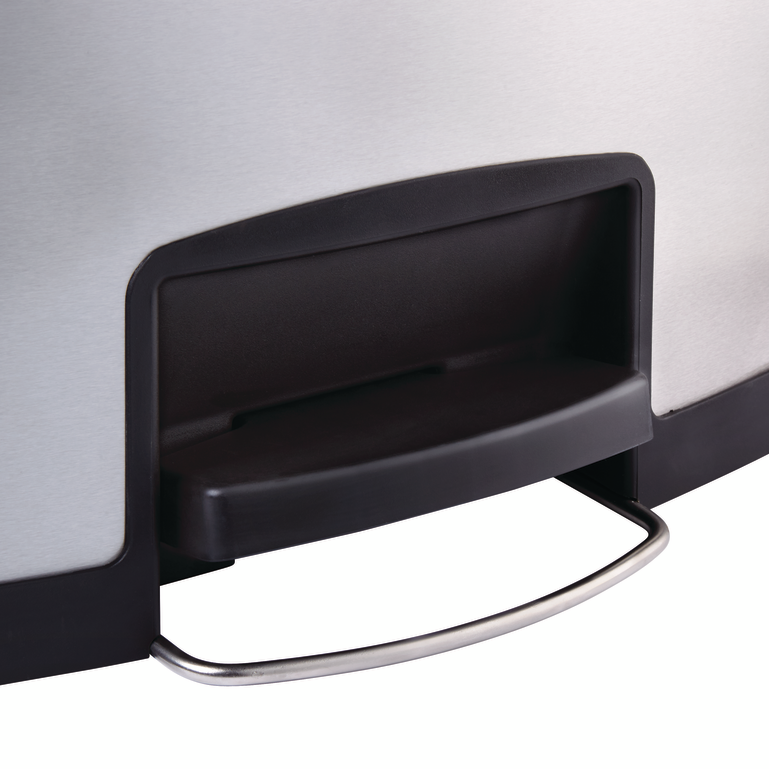 Rubbermaid Impressions™ 30L Step-On Stainless Steel Front Step Black 1901985
