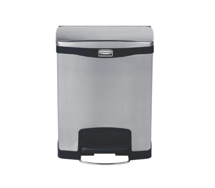 Rubbermaid stainless steel front step waste bin