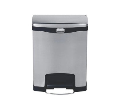 Rubbermaid stainless steel front step waste bin