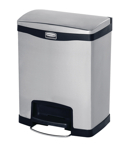 Rubbermaid Impressions™ 30L Step-On Stainless Steel Front Step Black 1901985