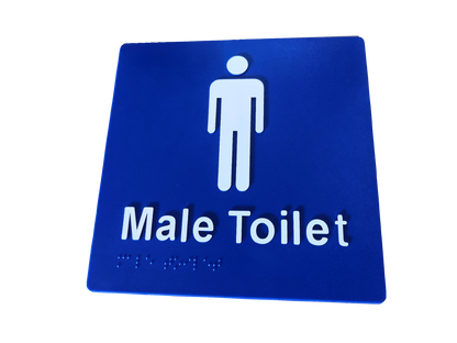 Ozwashroom, Male toilet  braille sign