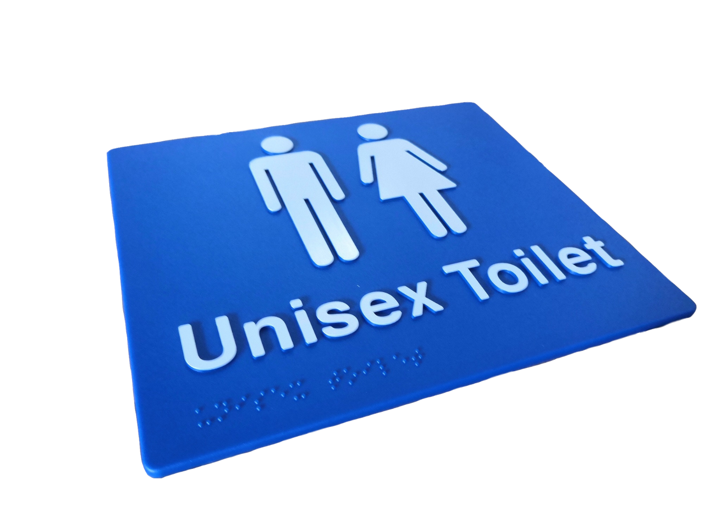 Unisex toilet braille sign, ozwashroom