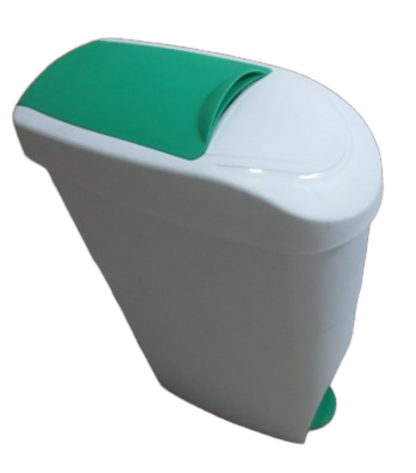 Sanitary Bin Green White Slim Lady Female Waste Disposal - OzWashroom
