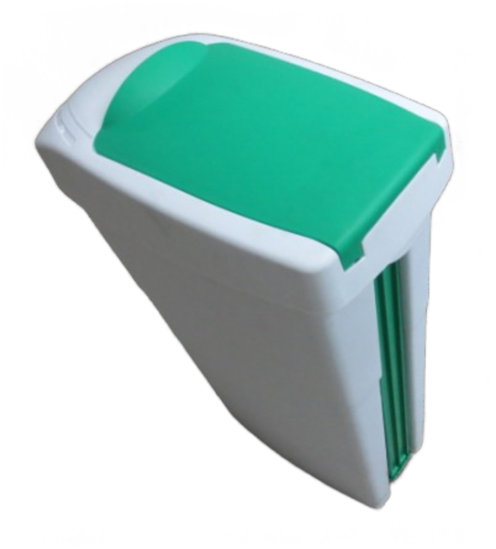 Sanitary Bin Green White Slim Lady Female Waste Disposal - OzWashroom