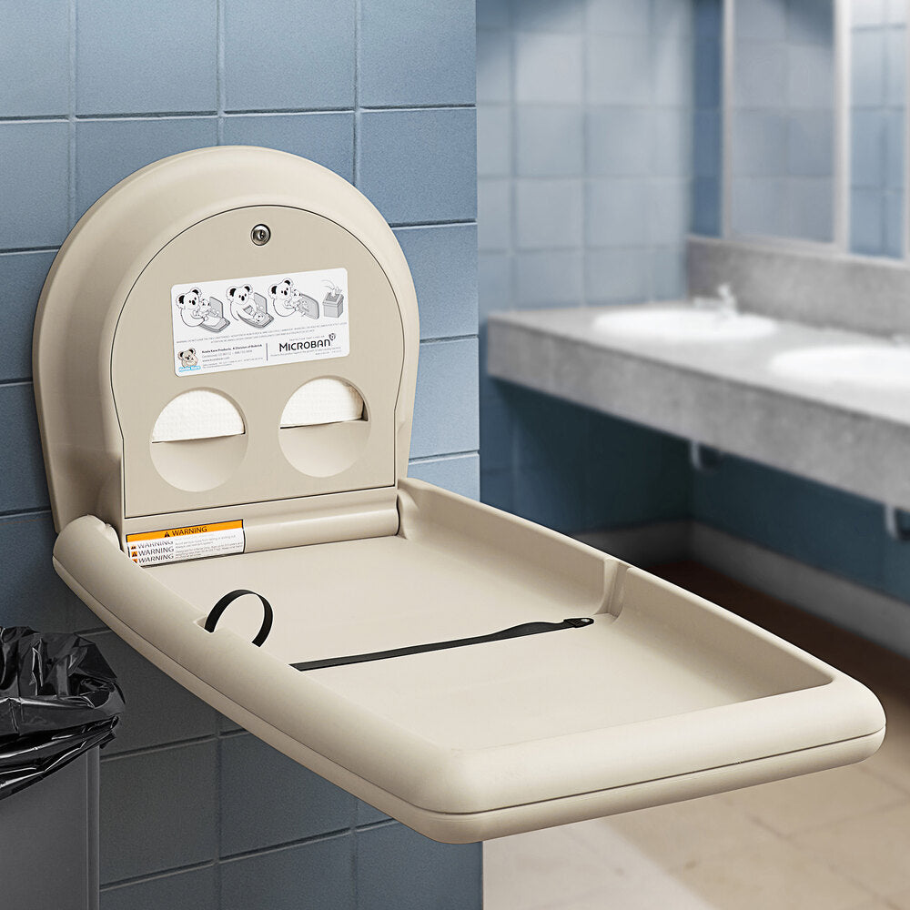 Koala Kare Beige Vertical Wall Mount Baby Changing Station - OzWashroom