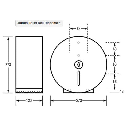 Metlam Jumbo Toilet Roll Dispenser ML841 - OzWashroom