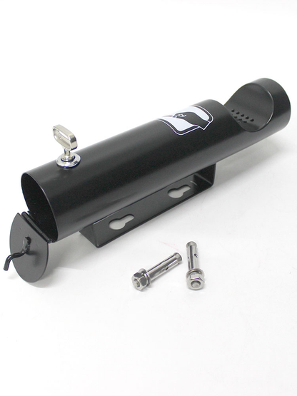 Outdoor Ashtray Powder Coated Matte Black, Lockable - OzWashroom