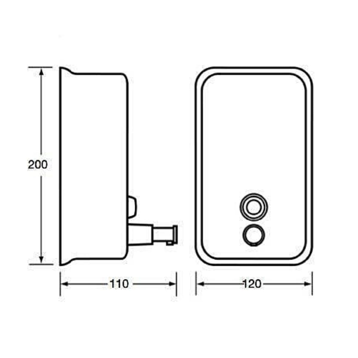 Soap Dispenser Satin Finish S'Steel Refillable Lockable 1L - OzWashroom