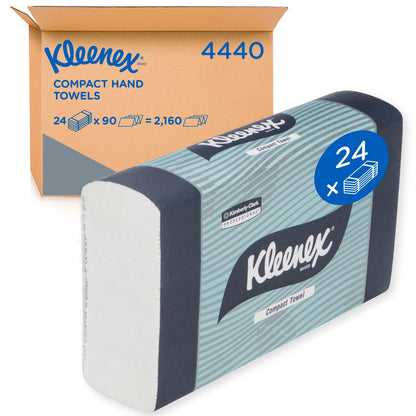 KLEENEX Compact Hand Towel White, 24 Packs - OzWashroom