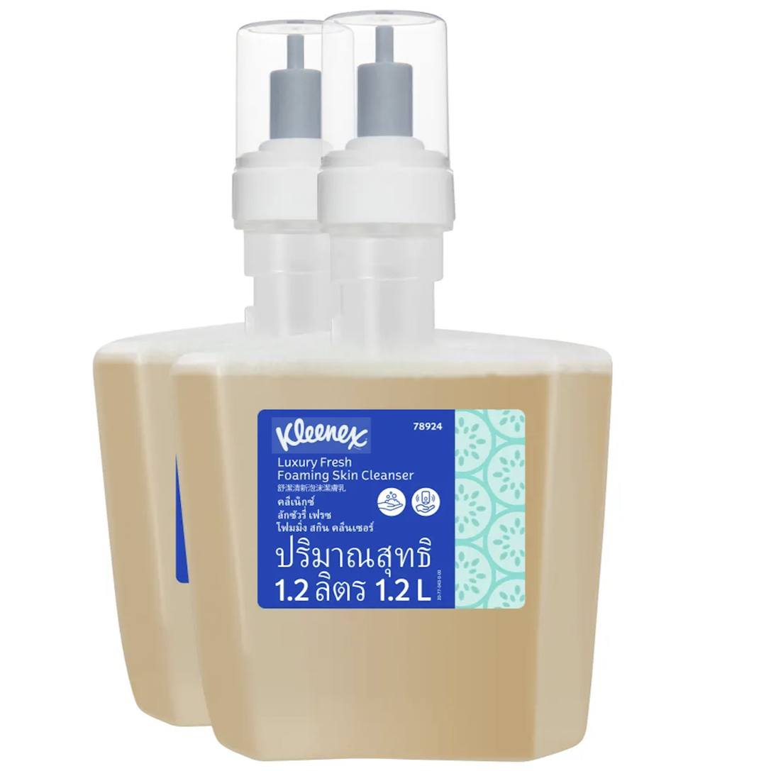 Kleenex ® Luxury Fresh Foaming Skin Cleanser 1.2L, 2 Cartridges