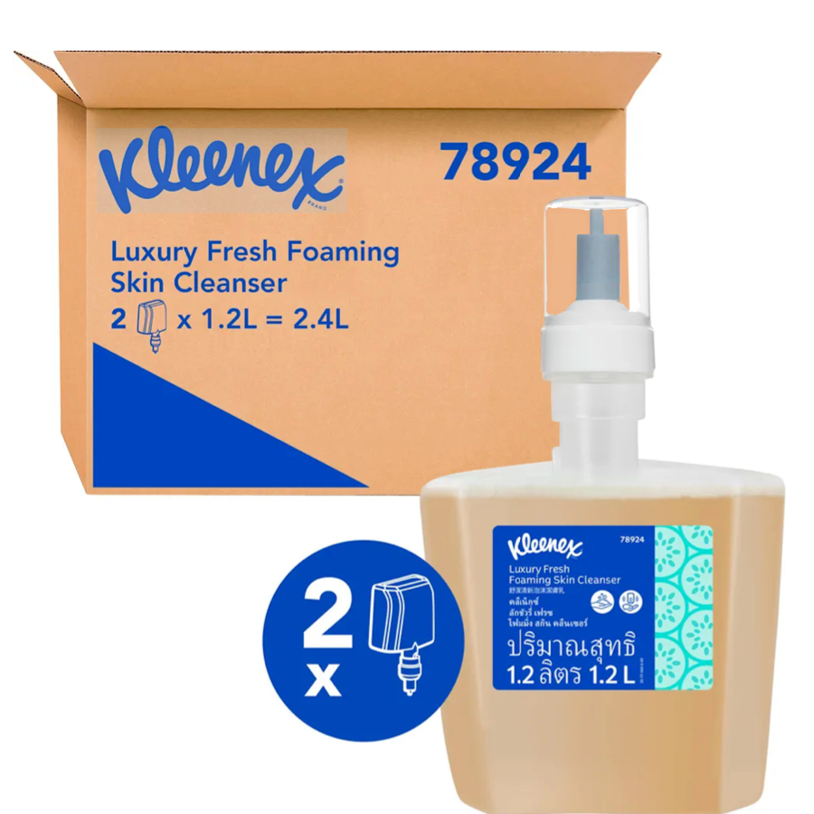 Kleenex ® Luxury Fresh Foaming Skin Cleanser 1.2L, 2 Cartridges