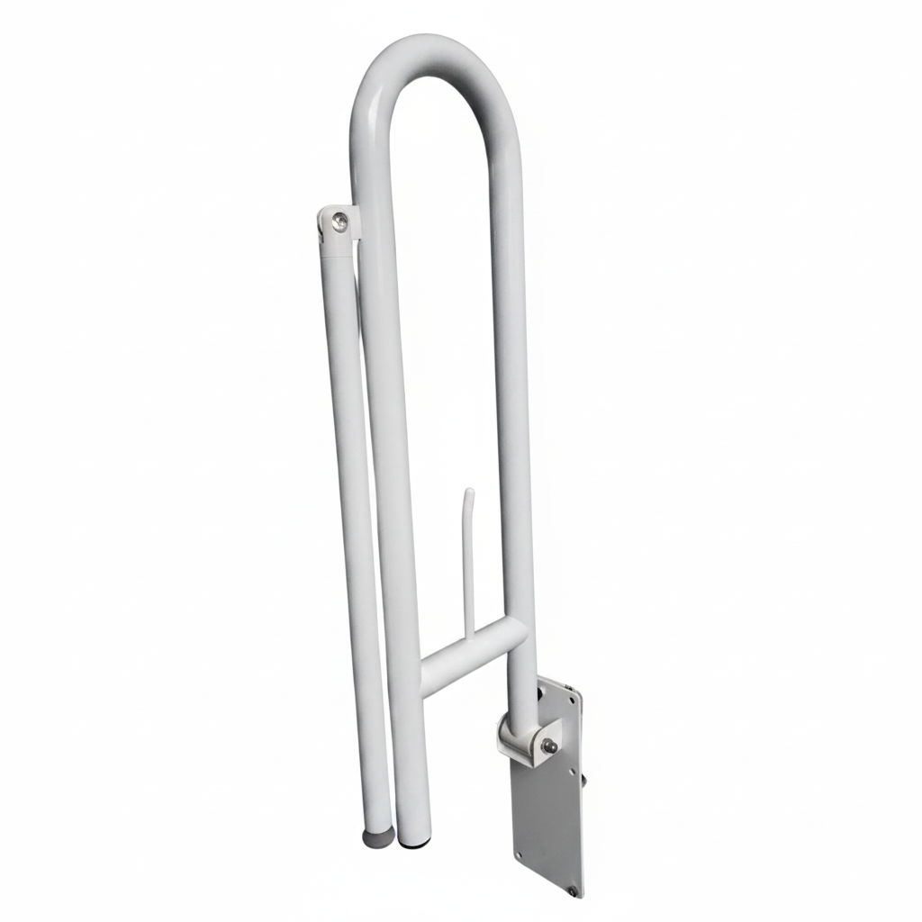 Bariatric Toilet Safety: Shop Ozwashroom's Premium Drop Down Grab Rail!