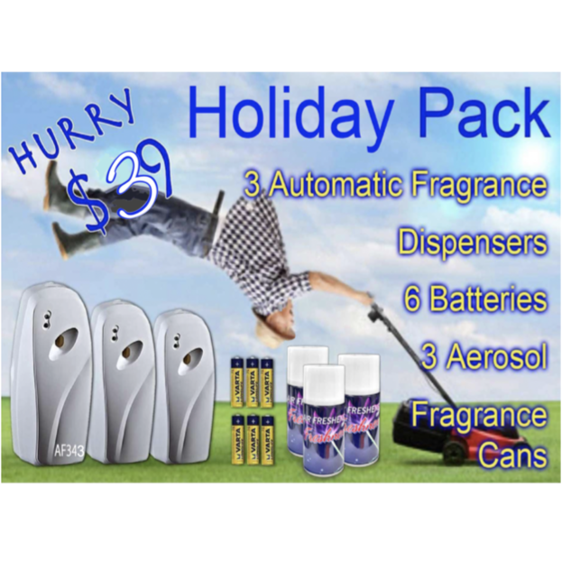combo pack- air freshener dispenser and  air freshener can