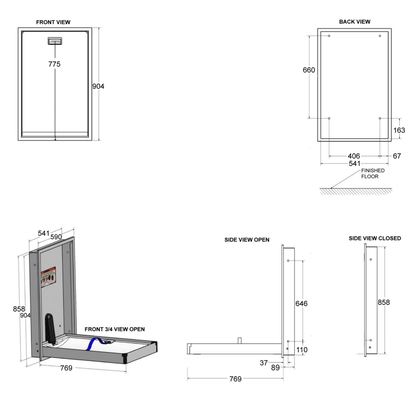 JD Macdonald Recessed Baby Change Station