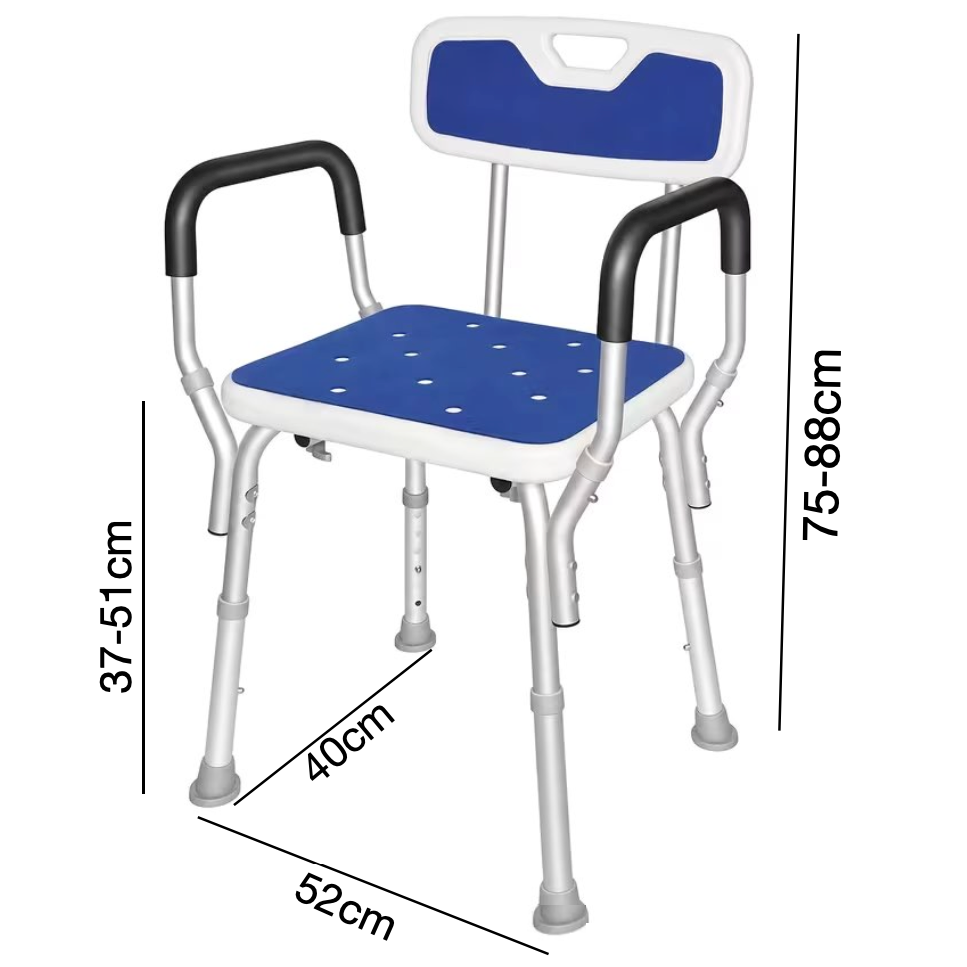 Non-Slip Shower Chair Safe, Comfortable Bathing, Easy Set up