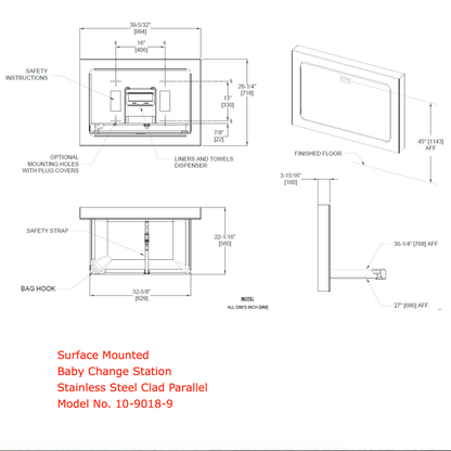 ASI Jd macdonald baby change station mounting guide