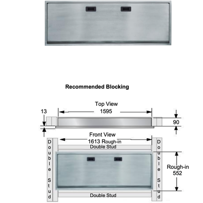 JD Macdonald Recessed Steel Change Station ECP-SS-R