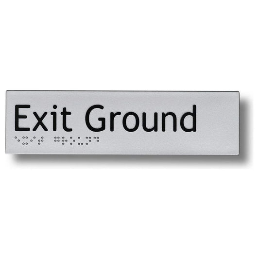 Exit Ground Braille Sign