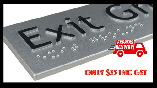 exit braille sign 