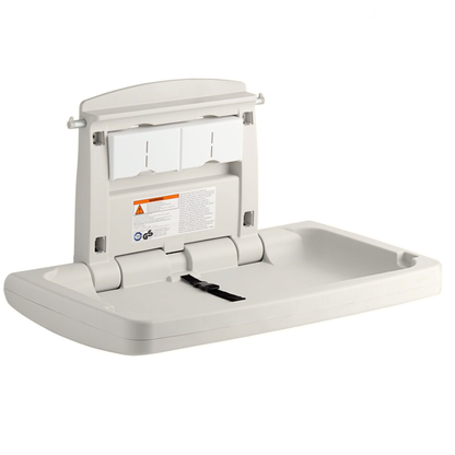 Horizontal Rubbermaid Baby Change station Platinum FG781888LPLAT
