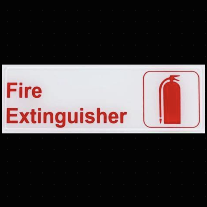 Fire Extinguisher Sign FIRE-01 – 9" x 3" Plastic Safety Sign