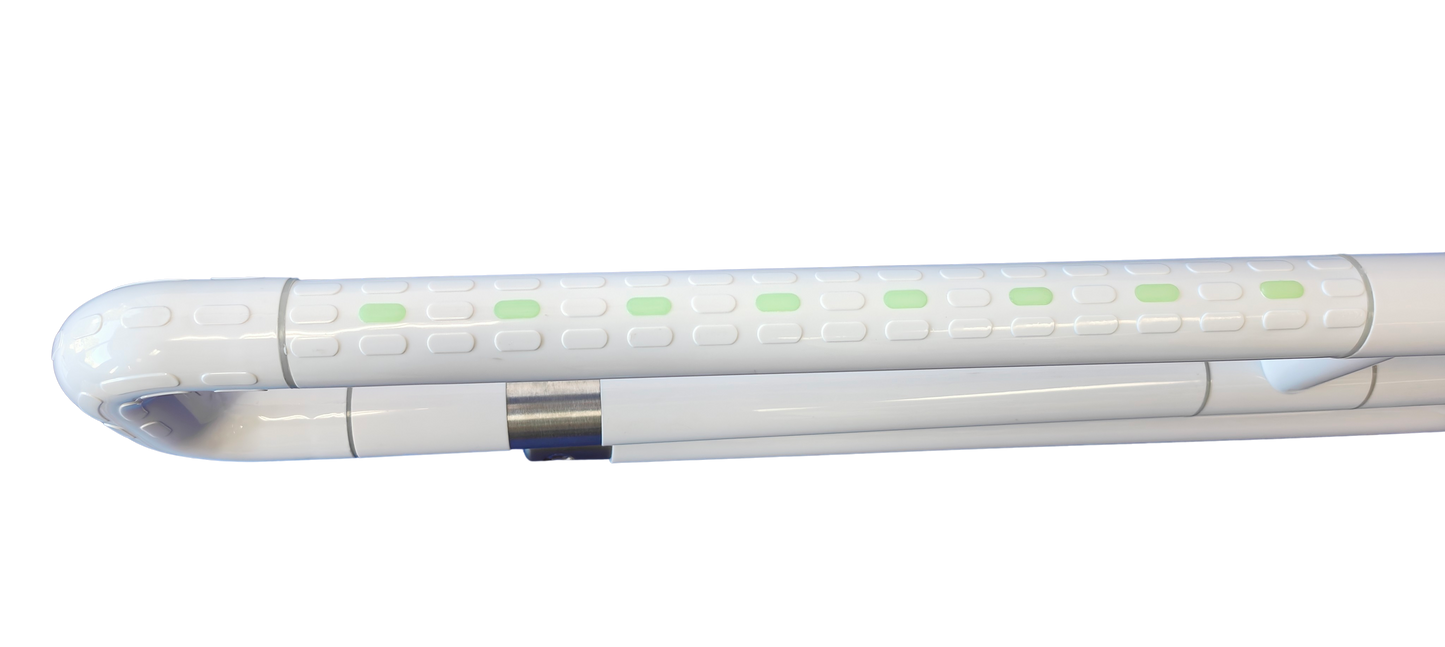 Antislip Powder Coated White Drop Down with Leg Grab Rail GDD-02DE