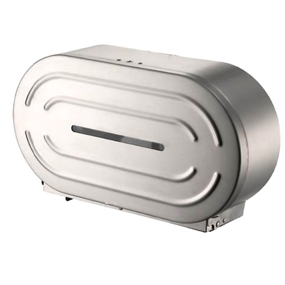 S'Steel Twin Jumbo Toilet Roll Dispenser