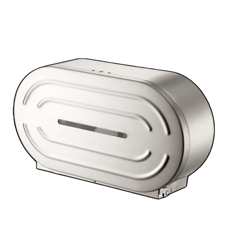 S'Steel Twin Jumbo Toilet Roll Dispenser