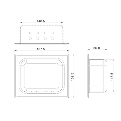 Metlam Recessed Soap Dish in Satin Stainless Steel ML237