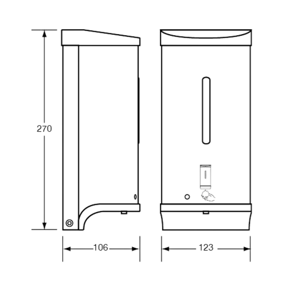 Metlam S'Steel Automatic Soap dispenser Replaces ML_950SD_SS