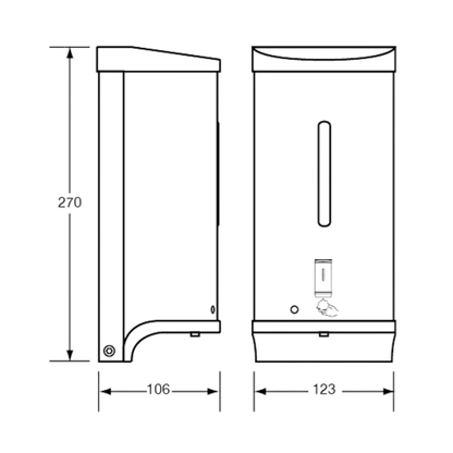 Metlam S'Steel Automatic Soap dispenser Replaces ML_950SD_SS