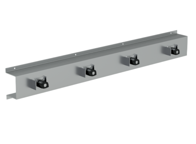 Stainless steel mop and broom holder with 3, 4, and 5 holder options, #304 grade satin finish for commercial cleaning storage.