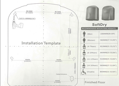 Super quiet hand dryer installation guide