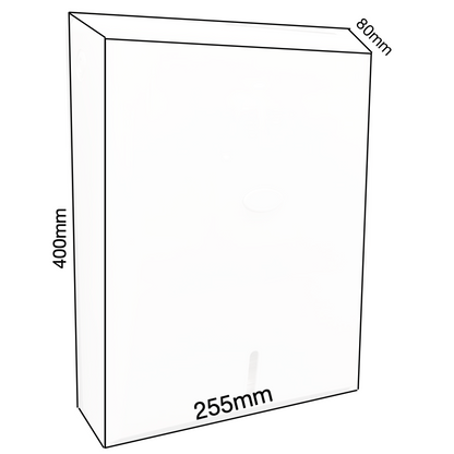 Ultra Slim Paper Towel Dispenser Powder Coated White Metal